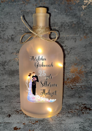 Led leuchtflasche silberne - ,