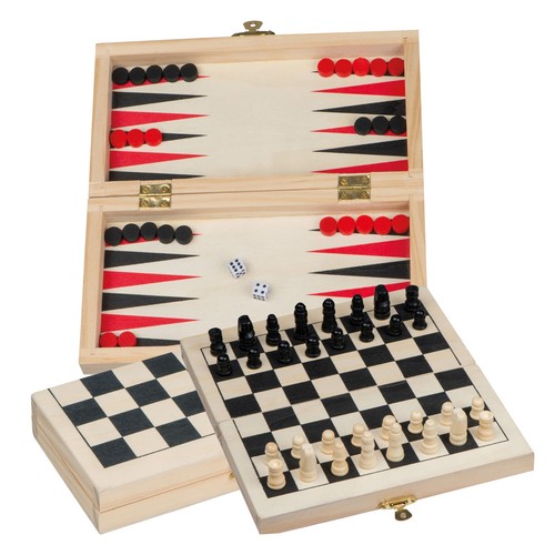 Reisespielset aus holz - aus, mit