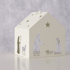 Laterne Metall weiss Eisen