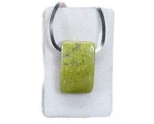 Grüner Opal Cabochon Anhänger quer gebohrt Nr. 3422