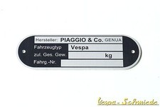Vespa Nameplate Piaggio & Co