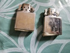 2x Original alte Zippo Benzin Tank Silber