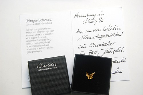 Ehinger schwarz ohrstecker - ehinger, 750