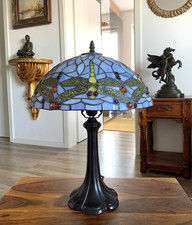 Tischlampe 49 cm Kunstglas