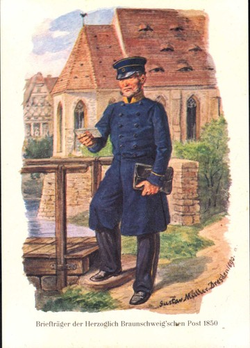 Postkarte briefträger der - «briefträger,