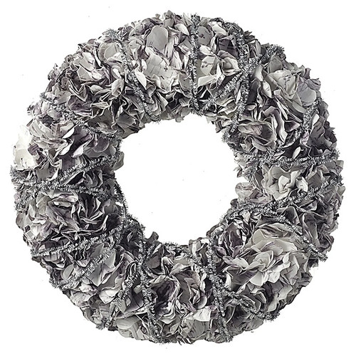 Deko kranz grau silber - deko-kranz, grau-silber