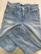 Cambio Damen Jeans Blau Strass