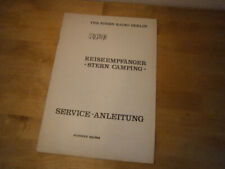 DDR RFT Stern Radio Reiseempfänger "Stern Camping" Service Anleitung von 1968