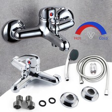 Einhebel Badewannenarmatur inkl Brause + Schlauch Mischbatterie Dusche Badewanne