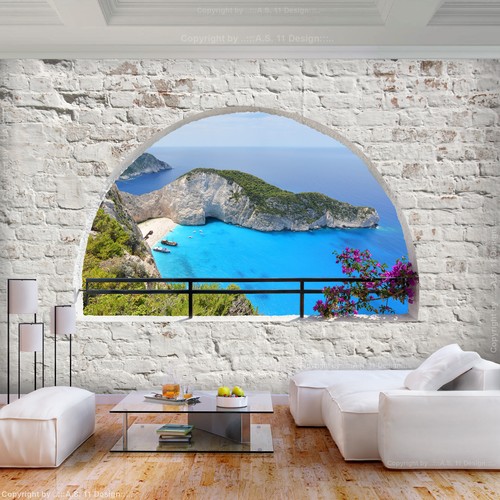 Steinwand strand meer - strand, fenster
