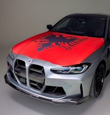Albanische Auto Motorhaubenflagge | 120x155cm Universal - Dehnbar Für Alle Autos