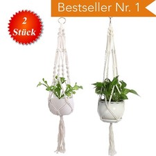 ▀▀ Premium Makramee Blumenampel Blumentopf BOHO Balkon Hängeampel Wandbehang ▀▀