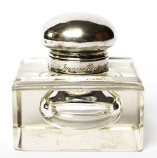 Tintenfass Kristallglas