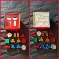 DDR Formen Steckspiel, Spielzeug, Lernhilfe, Kinder, Steckbox, Motorikwürfel rar