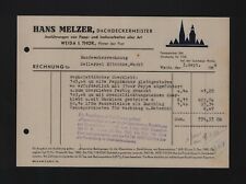 WEIDA, Brief 1966, Hans Melzer Dachdecker-Meister Papp-Isolierarbeiten