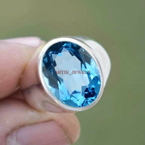 Natürlicher blauer topas - natürlicher,