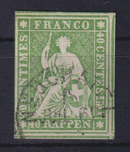 Schweiz 1854 sitzende helvetia - 1854,