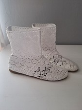 Sommer Stiefeletten, Weiß- Boots, Spitze, Gr.39 Häckel – Boho – Hippie -