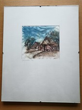 Tuschmalerei Bauernhäuser