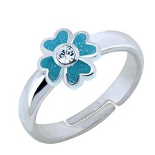 Kinder Ring Blume 925 Silber