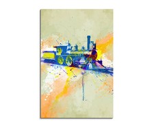 60x90cm Alte Lokomotive