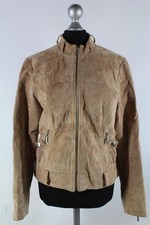 Amisu beige-braune Leder-Jacke Gr.38/S echtes Leder Top Zustand