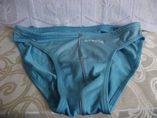 gebrauchte DDR Badehose , selten,dreiecksform,türkis,hergest. in Jugoslawien