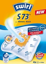4 Staubsaugerbeutel Swirl S73 passend für Siemens Super XXS Speedy