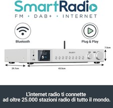 Internetradio-Tuner, BT, DAB, DAB+, UKW, Majority Fitzwilliam 3, defekt, neutr.