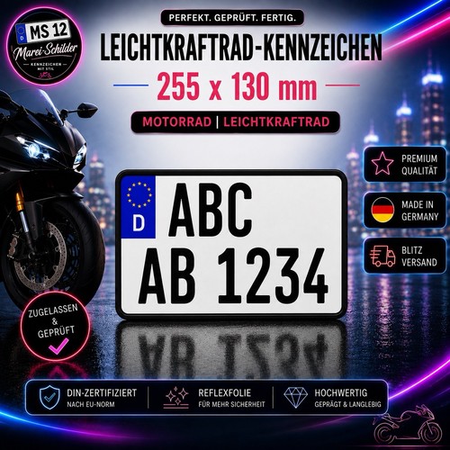 Kennzeichen 255 130 - |, mm