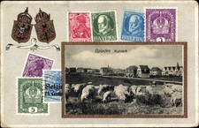 Briefmarken Wappen Ak Opladen