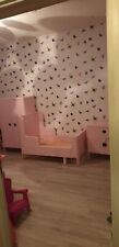 Ikea Kinderbett ausziehbar, Kleiderschrank und Kommode in rosa. VB