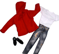 %***Sehr schöne Barbie Ken Kleidung*Kapuzen-Jacke*Hose*Shirt*Schuhe*Standard***%