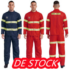 Herren~Feuerwehrchef Kostüm Helmjacke Hose Und Gürtel 4-teiliger Anzug Outfits
