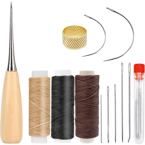 Ledernadel set lederfaden - ledernadel-set,