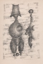 Art brut / Outsider art / Surrealism - drawing Zeichnung dessin 1960 (25)