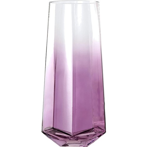 Lila glasvase konisch 25cm - lila,