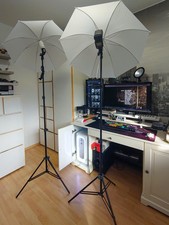 Lichtset mit Softbox-Schirmen, Stativen & Tasche, ideal für Porträt & Hochzeiten