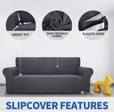 MAXIJIN Super Stretch Couch Bezug für 3-Sitzer Couch Spandex Möbelschutz