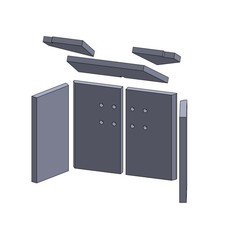 Feuerraumauskleidung Passend für Wodtke Fire SL** Kamin & Ofen 7-teilig