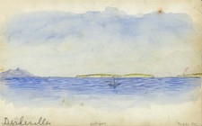 Dardanellen Gallipoli Türkei - antikes Aquarell Gemälde - 19. Jahrhundert
