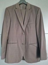 s.oliver Selection Anzug Genua, Sakko Gr. 94, Hose Gr. 98, Braun, Kaum getragen