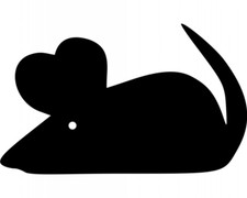 Aufkleber 'Weiße Maus'