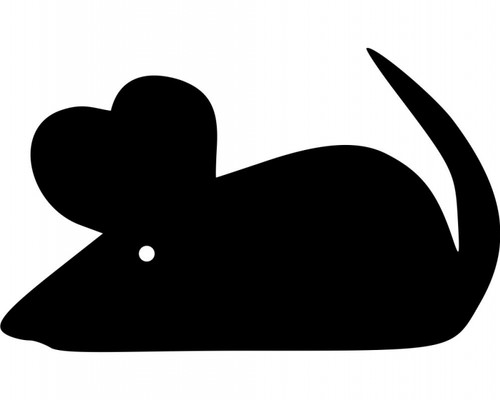 Aufkleber weiße maus - aufkleber, 'weiße