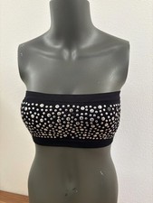 Bandeau Top, schwarz mit