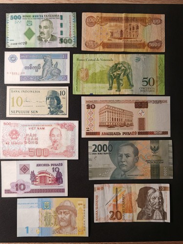 Banknoten aus aller welt - x,