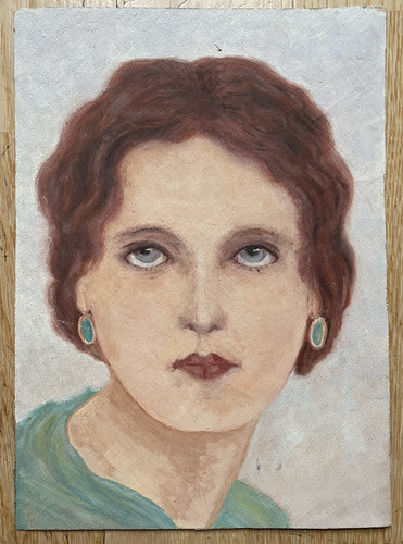 Frauenbildnis gemalt auf