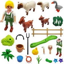 Playmobil 70608 Bäuerin mit Weidetieren Ersatzteile - Schaf Lamm Ziege Bauernhof
