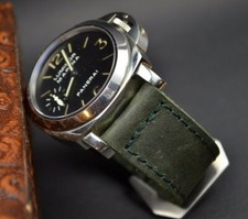 UHRENARMBAND 26 24 22 MM FLEX GRÜN I ECHT VINTAGE LEDER MA STRAP FÜR PANERAI ETC