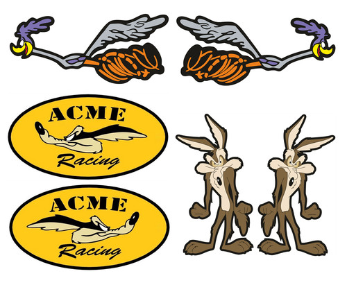 Road runner aufkleber - 6x, kult